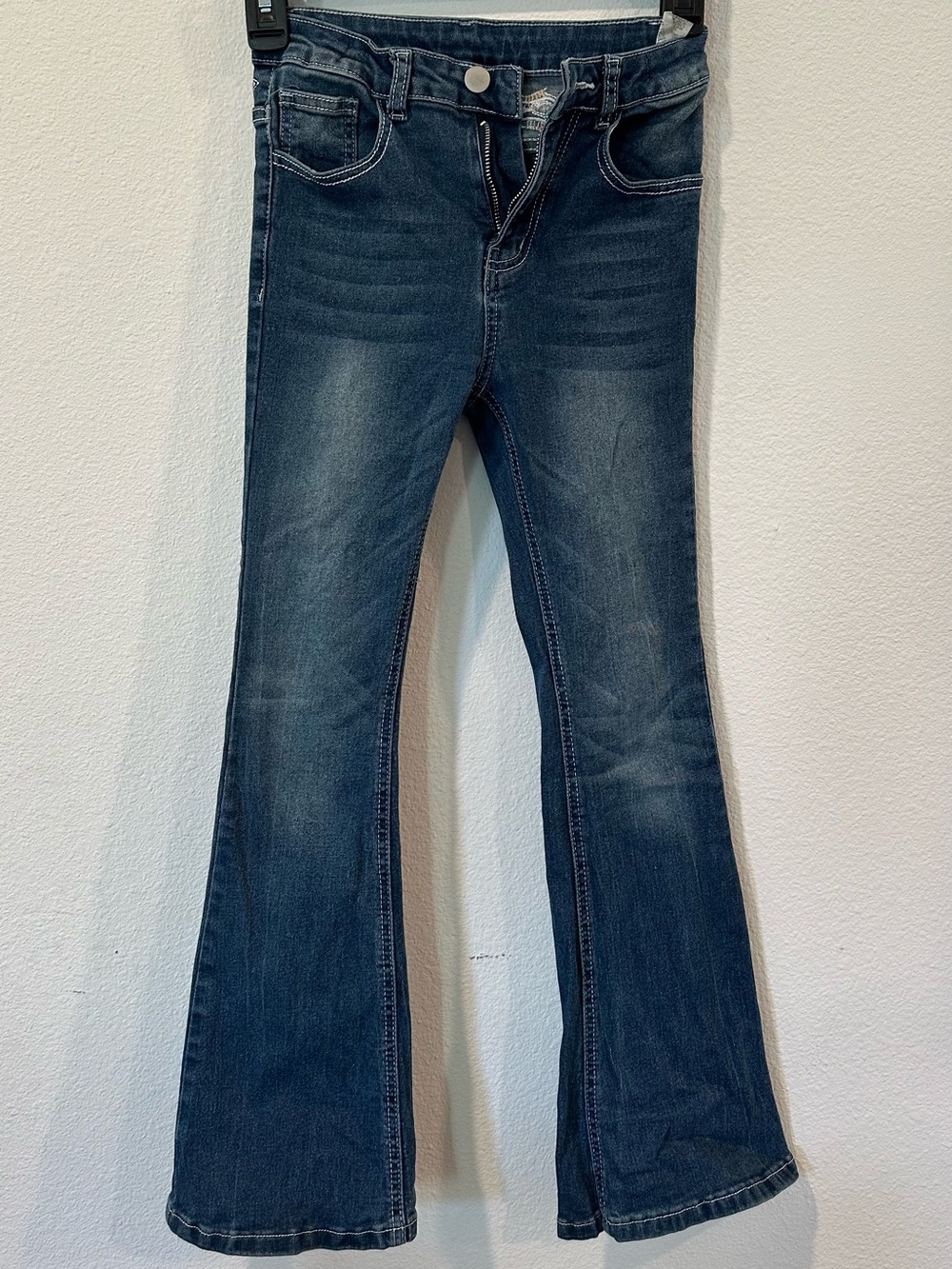 Girls Dark Blue Flare Jeans